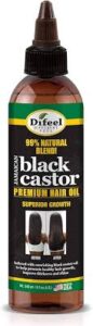 Difeel 99% Natural Blend Black Castor Oil (8 oz)