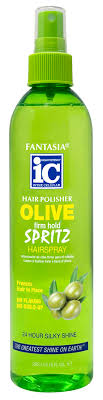Fantasia IC Hair Polisher Olive Firm Hold Spritz Hair Spray 10 oz